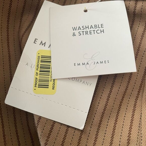 Emma James Autumn Journey Career Stretch Trouser Camel Tan Pants Wmn Size 12 NWT - Picture 10 of 11